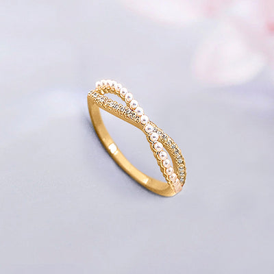 The Pearl Cascade Ring