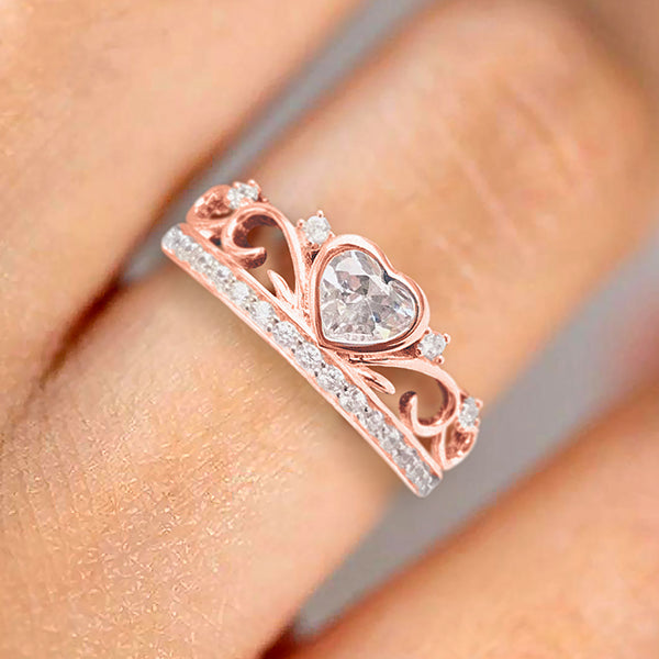 The Tiara Heart Ring