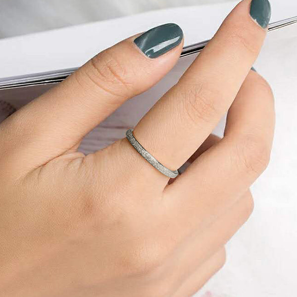 The Frosted Stacking Ring